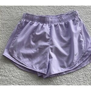 Nike Shorts Women Purple Dri-Fit Running Athletic Mesh Trim Gym Workout Size S
